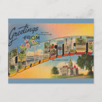 Connecticut Gruß Vintage Postkarte