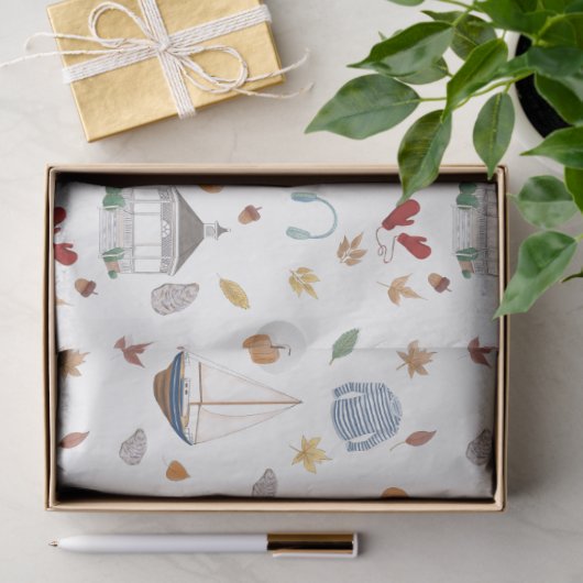 Connecticut Herbst in New England Seidenpapier (Geschenk)