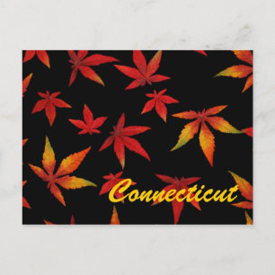 Connecticut Herbstleaves Postkarte