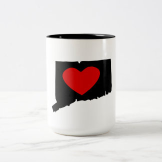 Connecticut-Herz Zweifarbige Tasse