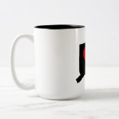 Connecticut-Herz Zweifarbige Tasse (Links)