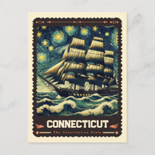 Connecticut   Inspiriert von Vincent Van Gogh Postkarte