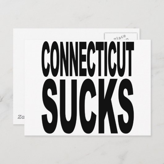 Connecticut Ist zum Kotzen Postkarte (Vorne/Hinten)