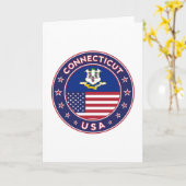 Connecticut Karte (Gelbe Blume)