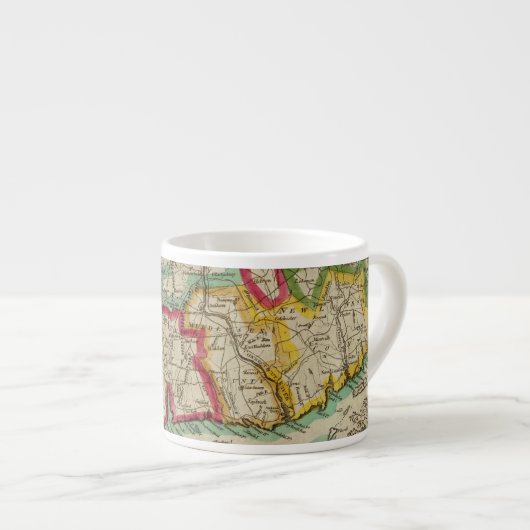 Connecticut-Karte Espressotasse (Vorderseite Rechts)