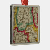 Connecticut-Karte Silbernes Ornament (Rechts)