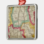 Connecticut-Karte Silbernes Ornament (Links)