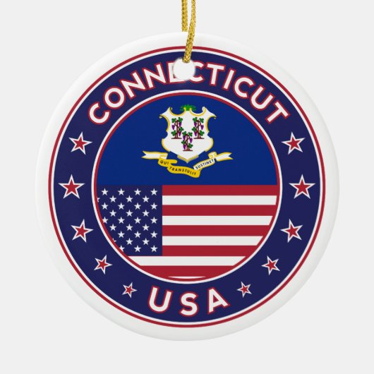 Connecticut Keramik Ornament (Vorne)