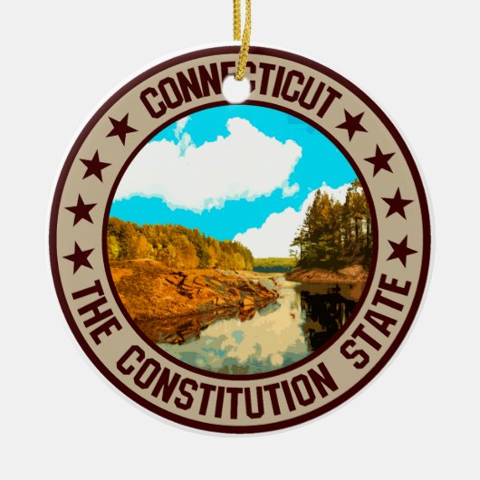 Connecticut Keramik Ornament (Vorne)