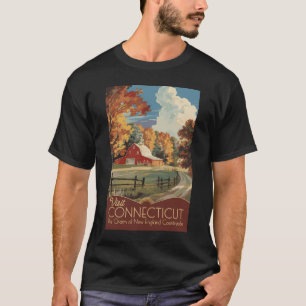 Connecticut Landreise Kunst Vintage T-Shirt