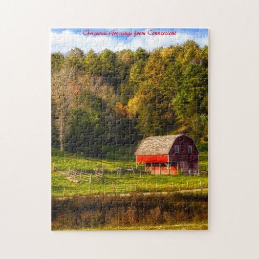 Connecticut Landschaft. Weihnachtsgrüße Puzzle (Vertikal)