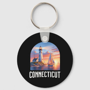 Connecticut Leuchtturm Segelboot Souvenir Ozean Me Schlüsselanhänger