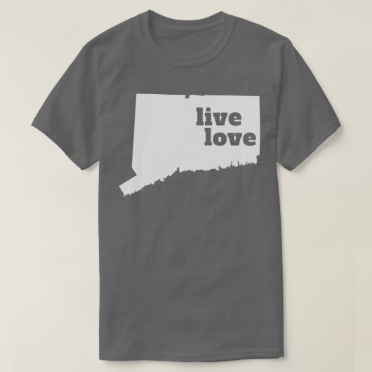 Connecticut Live Liebe T-Shirt (Design vorne)