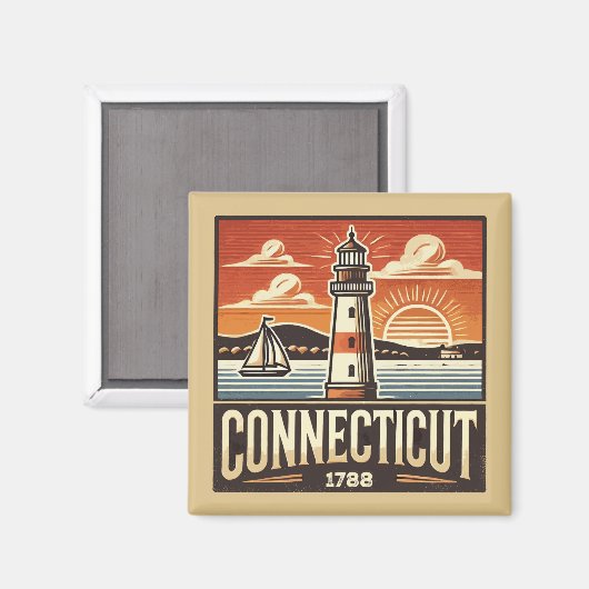 Connecticut Magnet (Vorderseite/Rückseite)