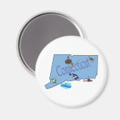 Connecticut Magnet (Vorderseite/Rückseite)