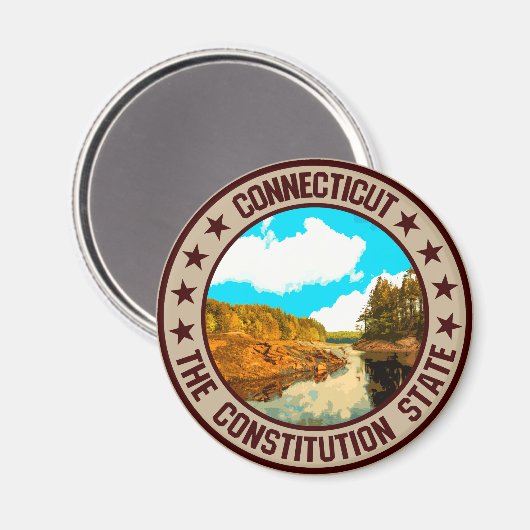 Connecticut Magnet (Vorderseite/Rückseite)