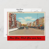 Connecticut, Main Street, Danbury Postkarte (Vorne/Hinten)