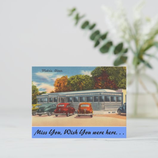 Connecticut, Makris Diner Postkarte (Stehend Vorderseite)