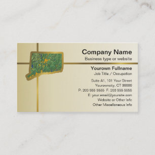 Connecticut Map Business Card Visitenkarte
