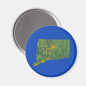 Connecticut Map Magnet (Vorderseite/Rückseite)
