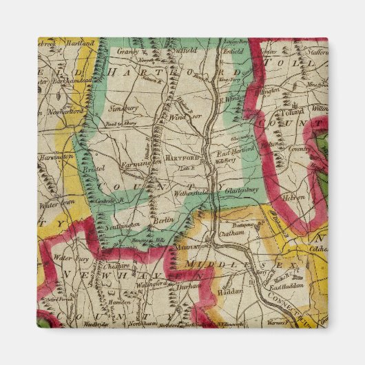 Connecticut Map Magnet (Vorne)