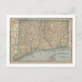 Connecticut Map Postkarte (Vorderseite)