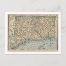 Connecticut Map Postkarte