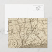 Connecticut Map von Arrowsmith Postkarte (Vorne/Hinten)