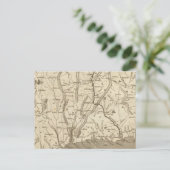 Connecticut Map von Arrowsmith Postkarte (Stehend Vorderseite)