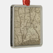 Connecticut Map von Arrowsmith Silbernes Ornament (Rechts)