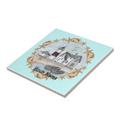 Connecticut-Muscheln Leuchtturmplatte Fliese (Seite)