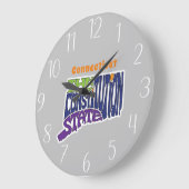 Connecticut Nickname Word Art Große Wanduhr (Winkel)