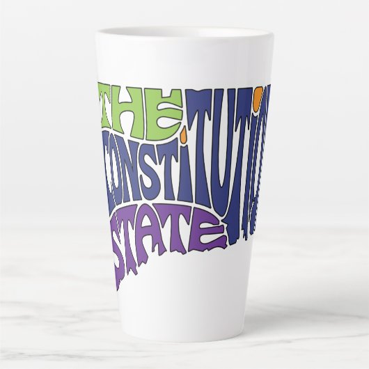 Connecticut Nickname Word Art Milchtasse (Vorderseite)