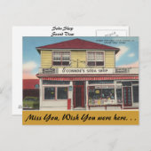 Connecticut, O'Connor's Soda Shop, Sound View Postkarte (Vorne/Hinten)