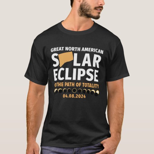 Connecticut On The Path Of Totality Solar Eclipse T-Shirt (Vorderseite)