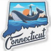 Connecticut-Ozean Aufkleber (Vorderseite)