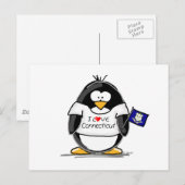 Connecticut Penguin Postkarte (Vorne/Hinten)