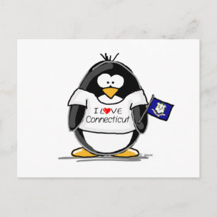 Connecticut Penguin Postkarte