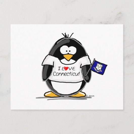 Connecticut Penguin Postkarte (Vorderseite)