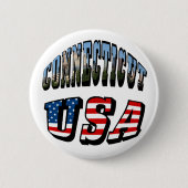 Connecticut Picture and USA Flag Text Button (Vorderseite)