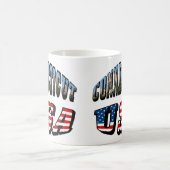Connecticut Picture and USA Flag Text Kaffeetasse (Mittel)