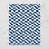 Connecticut Pop Art Pattern Blue White Postkarte (Vorderseite)