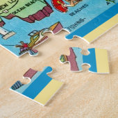 Connecticut Postcard Map 11x14 Puzzle (Seite)