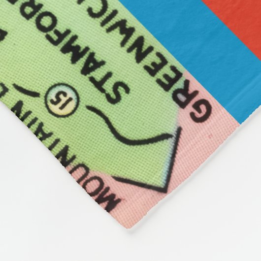 Connecticut Postcard Map Fleecedecke (Ecke)