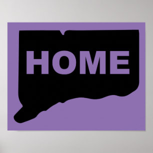 Connecticut - Poster Schild für Zuhause in der Fer