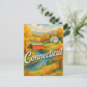 Connecticut Postkarte (Stehend Vorderseite)