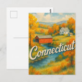 Connecticut Postkarte (Vorne/Hinten)