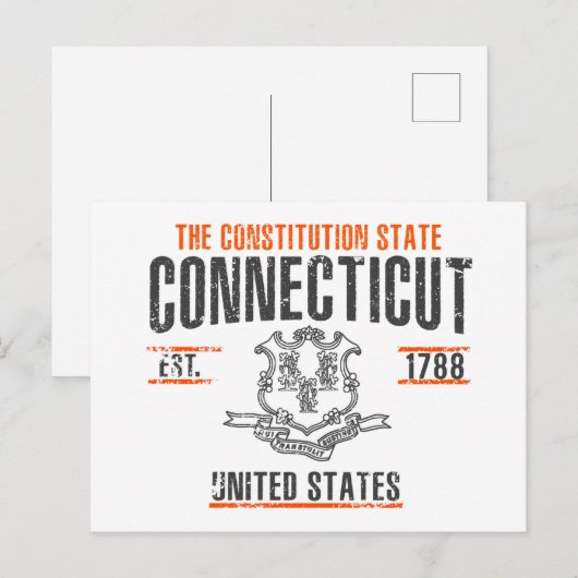 Connecticut Postkarte (Vorne/Hinten)
