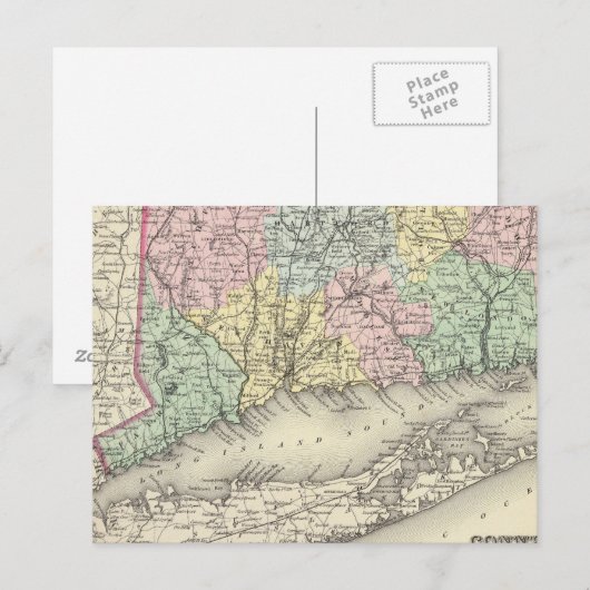 Connecticut Postkarte (Vorne/Hinten)