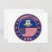 Connecticut Postkarte (Vorne/Hinten)